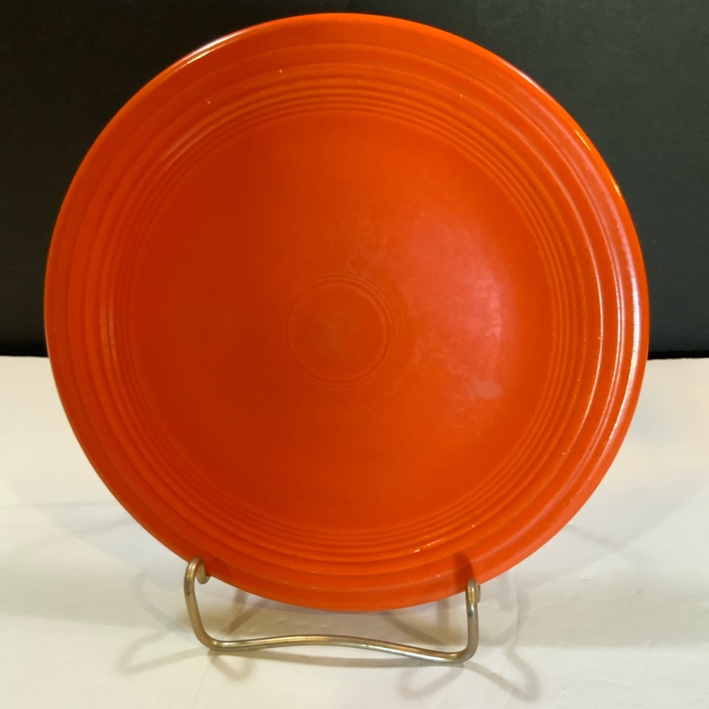 Vintage Fiesta Salad Dessert Plate Orange Original Color 7 1/4"